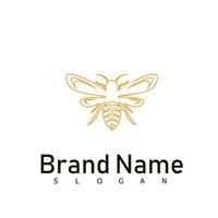 bee honey logo animal design symbol vector