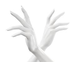 White cosmetic elegant hands gesture in 3d illustration vector