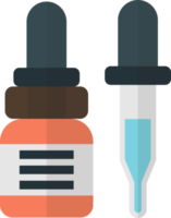 bottle and dropper illustration in minimal style png