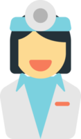 female doctor illustration in minimal style png
