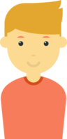 teenage boy illustration in minimal style png