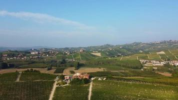 vue aérienne du vignoble à langhe, piémont italie video