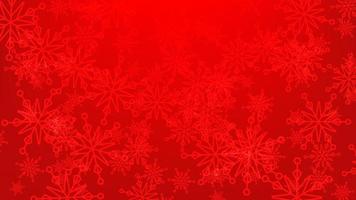 fondo de navidad. vacaciones festivas y decoración de feliz año nuevo. patrón de copos de nieve en iluminación roja para diseño gráfico de tarjetas de felicitación vector