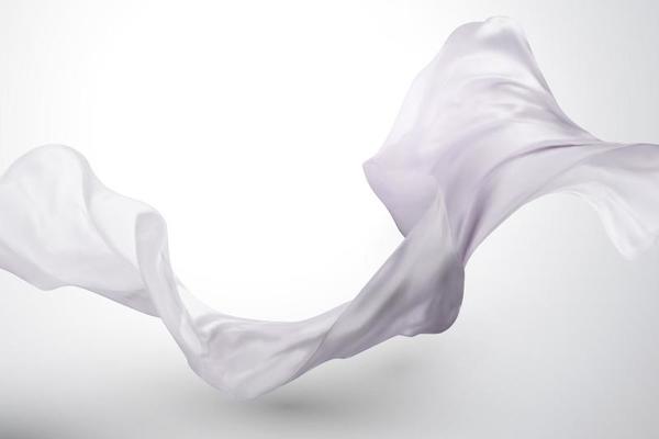 Purple flying satin texture in 3d illustration