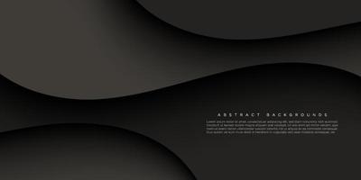 abstract dark gray gradient wavy design layers background. eps10 vector