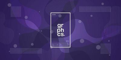 Abstract dark purple liquid geometric background modern with wavy style gradient color.banner, flyer, Eps10 vector