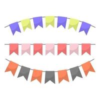 Colorful party flags collection vector