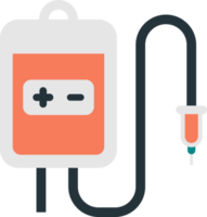 bolsa de sangue e ilustração de doação de sangue em estilo minimalista png