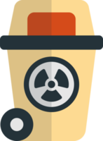 radiation trash illustration in minimal style png