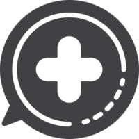 signo más para ilustración de hospital en estilo minimalista png