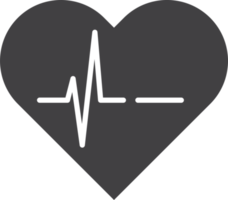 heart and pulse illustration in minimal style png