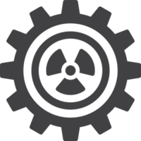 ilustración de símbolo radiactivo en estilo minimalista png