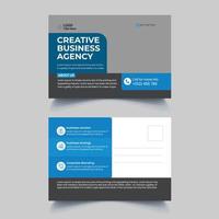 corporate postcard template vector