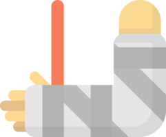 arm in splint illustration in minimal style png