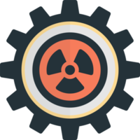 illustration de symbole radioactif dans un style minimal png