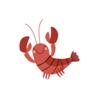Lobster illustration isolated on png Transparent background