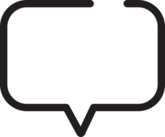 caixa de texto de ícone branco, decoração de balão de fala png