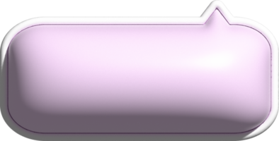 niedliches 3d-rosa Textfeld, Sprechblasen-Box-Dekoration png