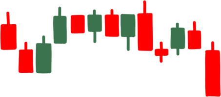 gráfico de preço de castiçal desenho à mão livre. png