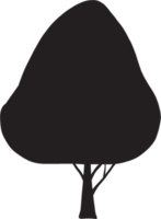 Dibujo de silueta a mano alzada de árbol de simplicidad. png
