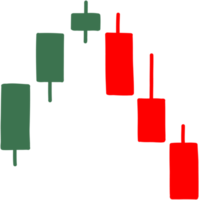 candlestick price chart freehand drawing. png