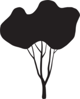 simplicity tree freehand silhouette drawing. png