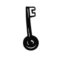 Key design. Security symbol. Hand drawn style vector. vector