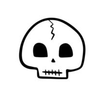 Skull face design vector. Halloween character symbol. vector