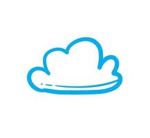 Cloud hand drawn icon design vector. vector