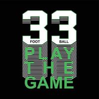 Football sport illustration, tee shirt graphics, typography, vectors