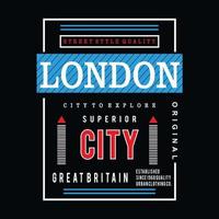 London typography design tee for t shirt print other and uses - vector illustration