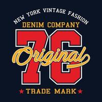 Denim company print design for t-shirt and other uses - Vector