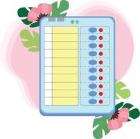 Illustration of EVM - Election Voting Machine. Abstract design of EVM. vector