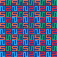 S icon pattern colorful seamless background vector