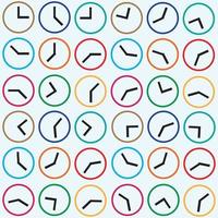 Clock colorful seamless pattern background vector
