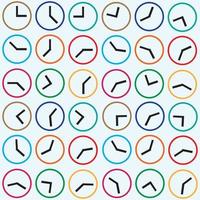 Clock colorful seamless pattern background vector