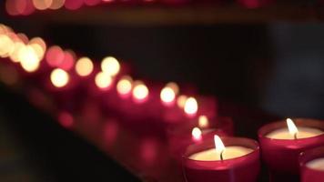 Holy Red Candles for Prays and Wishes in Church video