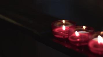 Holy Red Candles for Prays and Wishes in Church video
