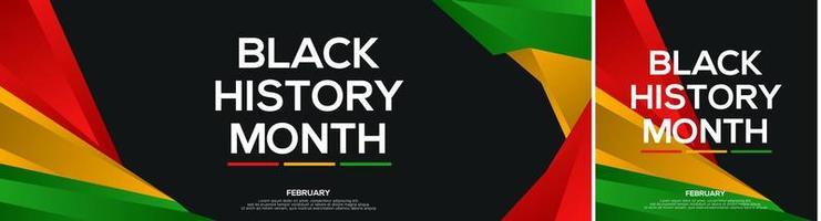 Happy black history month simple diagonal background vector illustration flat style. Suitable for landscape and square poster, cover, web, social banner, or flyer