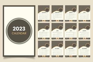 Desk calendar design 2023 year. Calendar for 2023 with a date. Desk calendar design 2023 year. vector