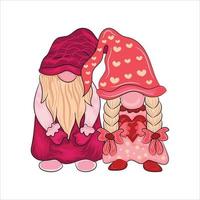 Valentine's Day Gnome Sublimation for t-shirt and others vector