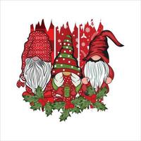 Christmas Gnome Sublimation for t-shirt and others vector