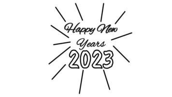 Animated Ilustration Of text happy new years In Doodle Art Suitable For Holiday Content video
