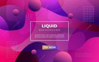 Abstract purple pink liquid gradient color background. Dynamic texture geometric element design with dots decoration. eps10 vector