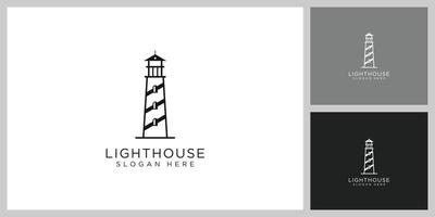 lighthouse logo design vector template
