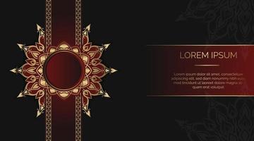 simple background with gold ornament border vector