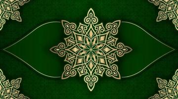 green luxury background, with mandala ornament vector