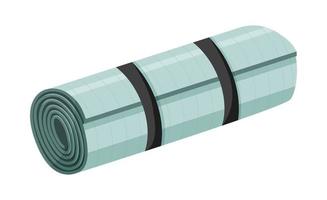 Rolled in a roll of yoga mat vector