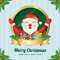 Santa Claus Social Media Poster vector