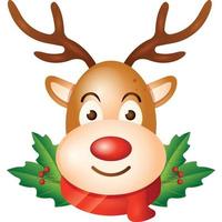 Christmas deer sticker vector